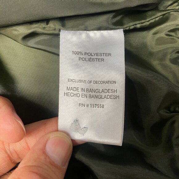 Tahari Bomber Jacket Women's M/L Green Polyester Full Zip Lightweight Lined - Picture 7 of 11